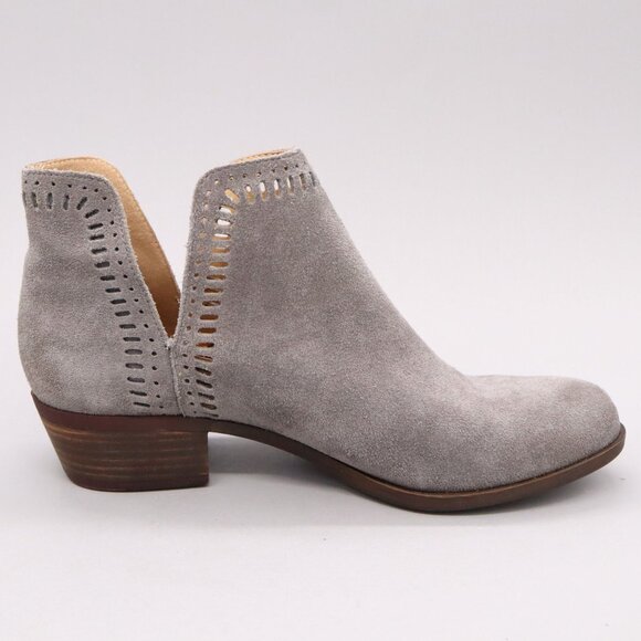 Lucky Brand Bustina Gray Slip On Ankle Boots Shoes Womens sz 9 Euro 39 Booties - Picture 4 of 16